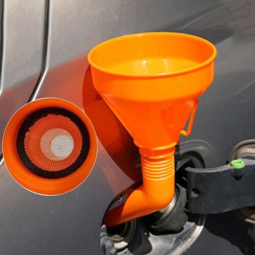 Long Mouth Refueling Funnel with Filter - Engine Oil & Gasoline Funnel for Car