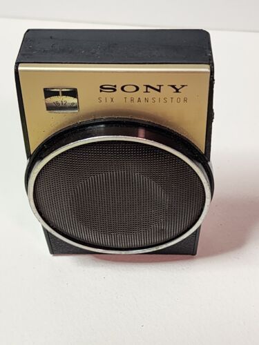 Sony TR-650 6 transistor radio tascabile nero vintage sei transistor custodia originale - Foto 5 di 9