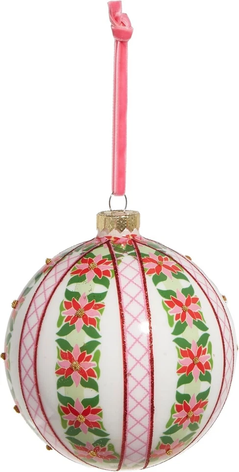 Raz Imports 2023 Encantador Vacaciones 5" Adorno de Bola a Rayas de Pascua Foto 2 de 2