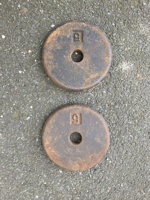 VTG Barbell Standard 5lb Pancake Plates USA Blank Hoffman SS3 Non york weight