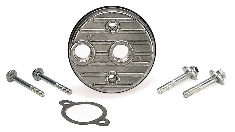 Moroso 23770 (Kit) Oil Filter Adapter Natural Cast Aluminum Bypass for Chevy V8