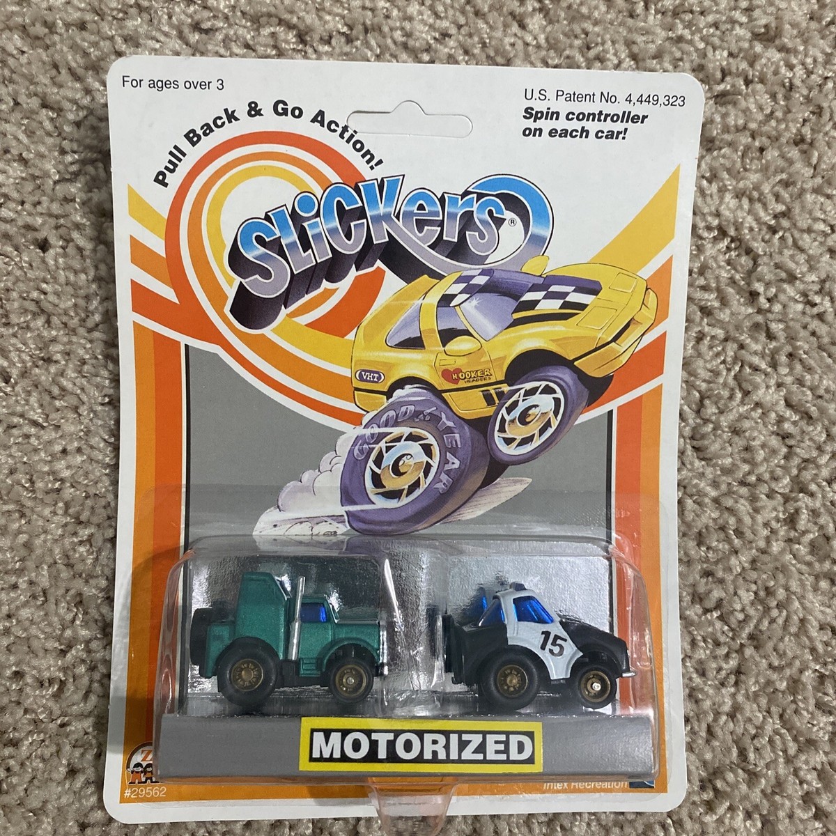 1989 Slickers - Motorized Wheelie Poppin' Stunt Cars ~ Zee