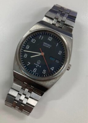 時計 SEIKO TYPE II 0903-6000 SUWA Seiko Type 2 0903-6000 Vintage Day Date St.Steel Black Slv