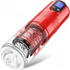 Automatic Male Masturbators Telescoping Masturbation Cup Vibrating Thrusting