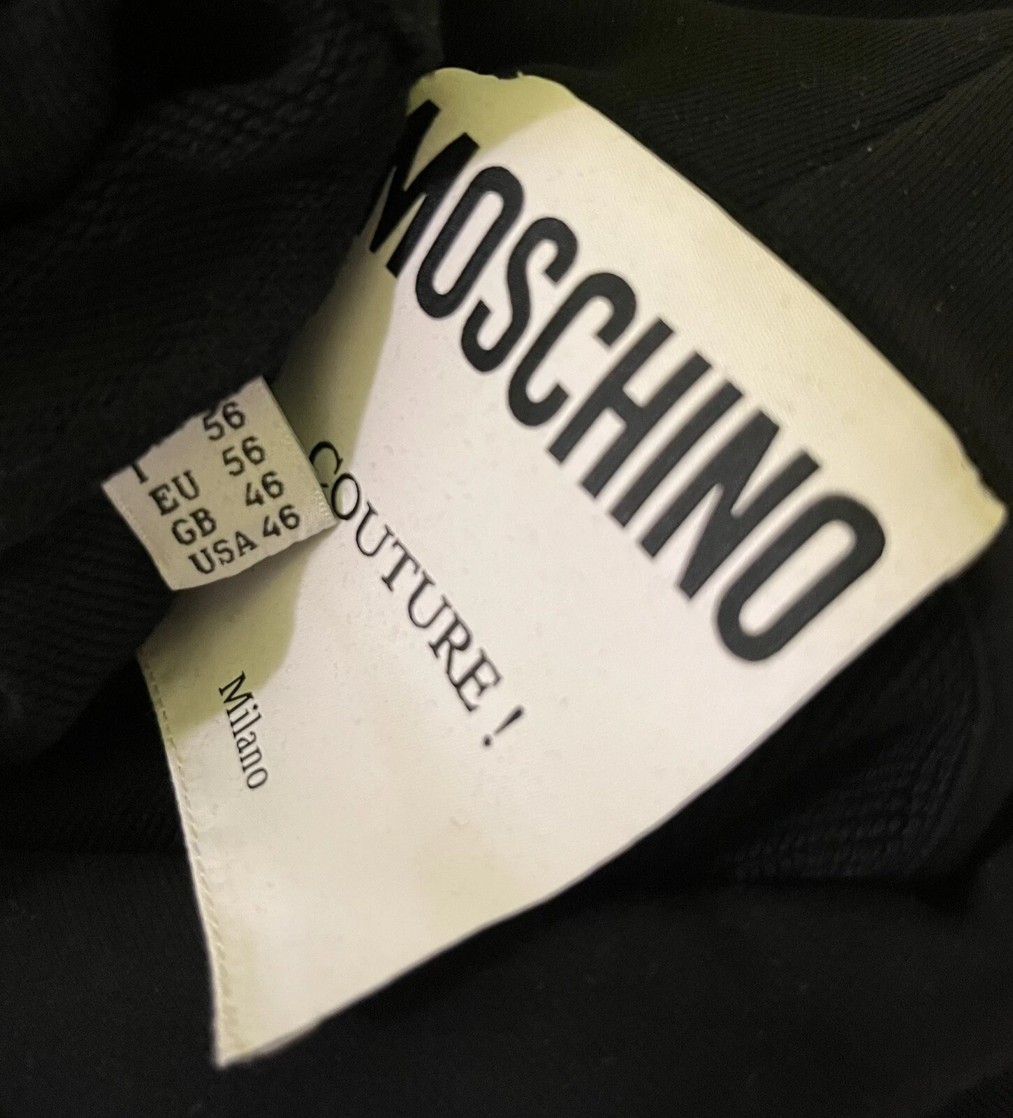 Felpa nera con cappuccio Moschino Jeremy Scott Memphis logo taglia 46 US XL