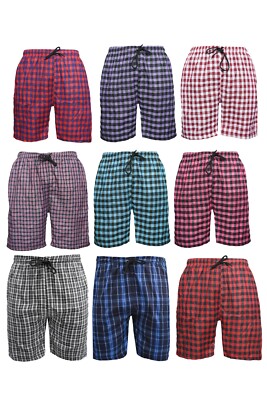 100%Cotton Mens Women Lounge Shorts Pyjamas Bottoms Night Sleepwear With  Pockets UK