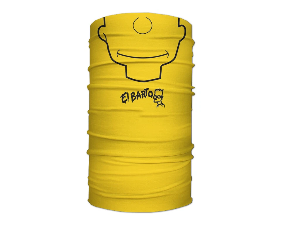 Washable Fabric Face Cover Neck Gaiter Unique Print Bart, The Simpons Inspired - Image 2 of 4