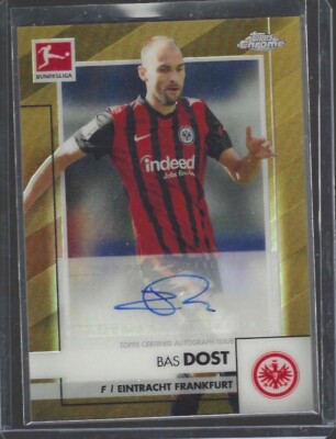 BAS DOST 2020-21 TOPPS CHROME BUNDESLIGA GOLD REFRACTOR AUTO #D 40/60