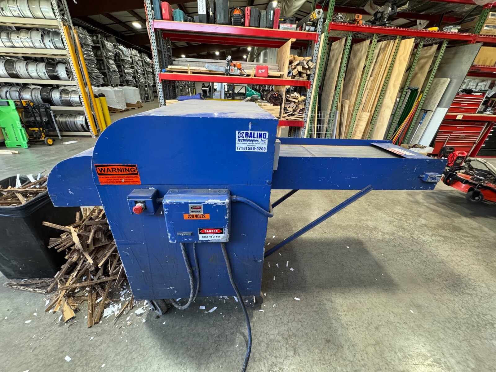 Industrial Shredder and Cutter Company, 220 Volt Cardboard S