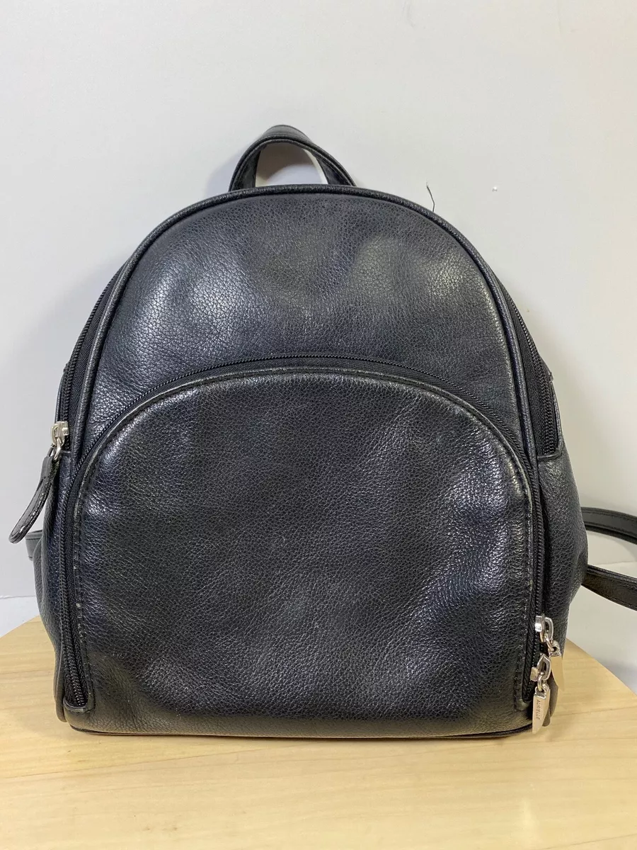 Aurielle Women s Black Adjustable Zippered Back Strap Backpack Purse Handbag