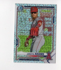 2021 Bowman Chrome Jordyn Adams #BCP-156 Mojo Refractor Los Angeles Angels