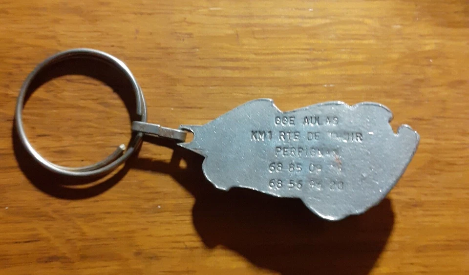 Ancien Porte-clé Publicitaire Voiture Rolls Royce - Garage Aulas PERPIGNAN (66) - Photo 2/4