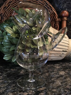 REMY MARTIN Fine Champagne Cognac Etched Crystal Centaur Snifters (2)  PRISTINE!