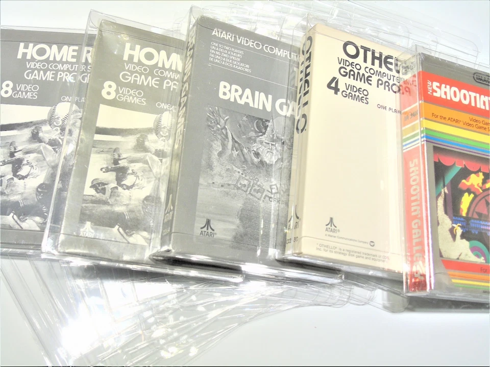 10 Atari 2600 Video Game Clear Case Cases Sleeve Box Protector Protectors CIB - Image 2 of 4