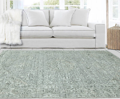 loomBloom 4x6 Hand Knotted Tibetan Wool Transitional Area Rug  Gray Color