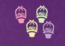 EASTER BASKET  3 die cuts scrapbook cards