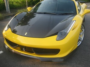 Details About Carbon Fiber Fibre Front Spoiler Splitter Lip Fit For Ferrari 458 Italia Spider