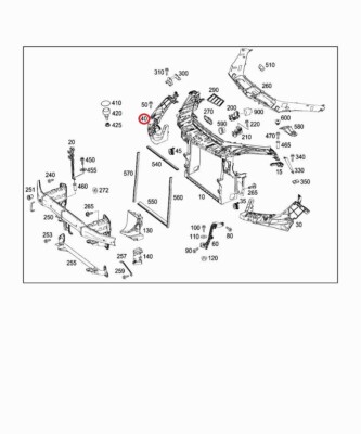 Genuine MERCEDES W166 Right Headlight Mount Frame A1666200291 OEM 