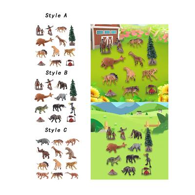 12x prähistorisches Tiermodell pädagogische realistische Tierfiguren für