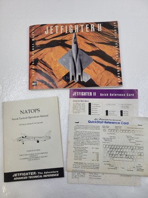 Jetfigher II & The Adventure IBM Reference Manuals Plus Quick Reference Cards