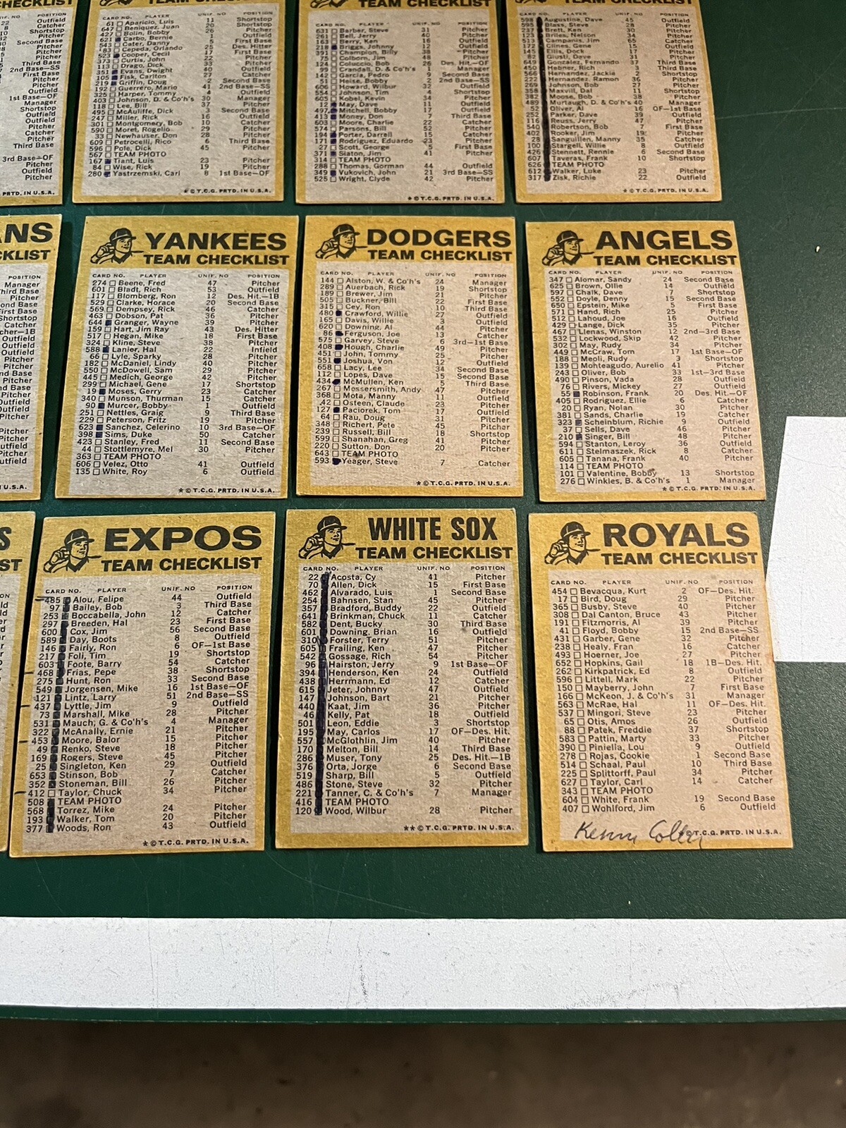 1974 Topps Baseball Team Checklist Complete Set Of 24 Please Read! eBay