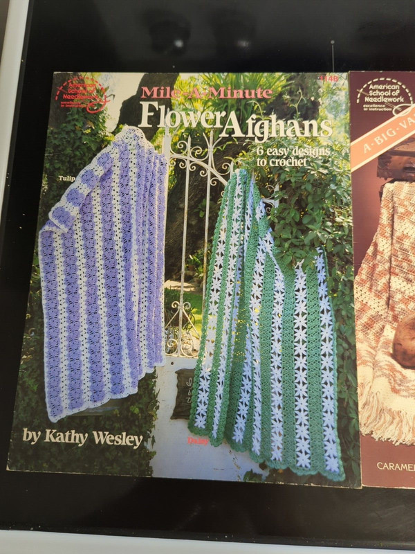 Vintage Flower Garden Mile-A-Minute Crochet Pattern  & Quick Crocheted Afghans