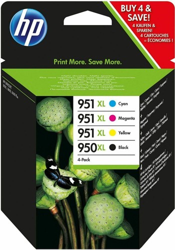 Originale HP C2P43AE Combo pack Cartucce Inkjet blister 950XL/951XL Nero+Ciano+M - Foto 1 di 4