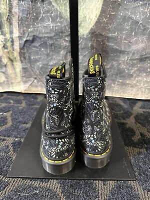 Dr. Martens 1460 Womens Eye Boots Grey Butterfly Print Suede