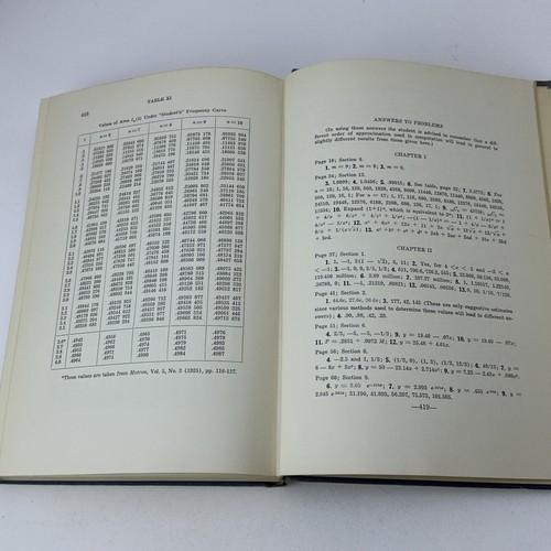 Elements of Statistics by Harold T Davis WFC Nelson 1937 Vintage Hardcover Book - Picture 11 of 13