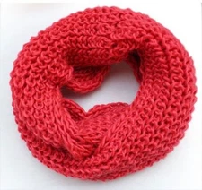 Winter Warm Infinity 2 Circle Knit Cowl Neck Scarf Long Thick Shawl Men Women