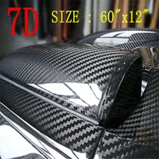 Black Carbon Fiber 12x60 inches 5Years Car Wrap Vinyl Roll with Air Release