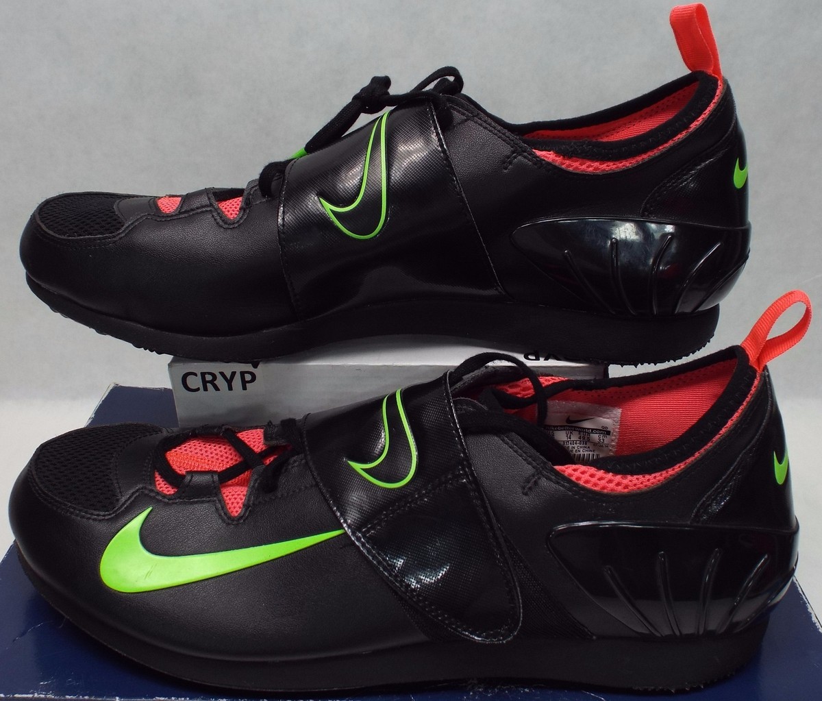 Nike Pole Vault Track & Field Men\'s Black/Green Shoes 317404-036 US Size 9 Nike Pole Vault Elite Track and Field Shoes | Dick main image 2