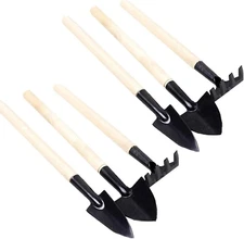 6 Pcs Garden Tools Mini Gardening Kit Plant Potted Flower Gadget Wooden Handles