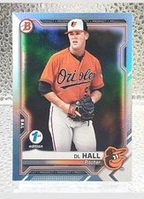 D.L. (DL) Hall - 2021 Bowman 1st Edition Sky Blue Prospect #BFE-122