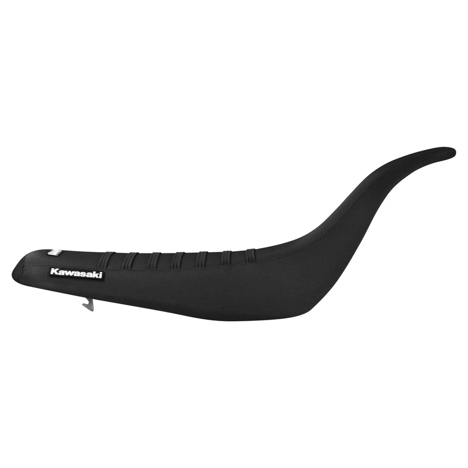 Cubierta de asiento Kawasaki KFX 700 2004-2009 todo negro con costillas negras #231 logotipo Foto 2 de 4