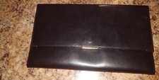 Real Leather Document Wallet(Black)