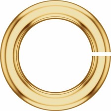 8mm OD 5.25mm ID SOLID 14k Yellow Gold 16ga gauge OPEN Thick Heavy Jump Ring USA
