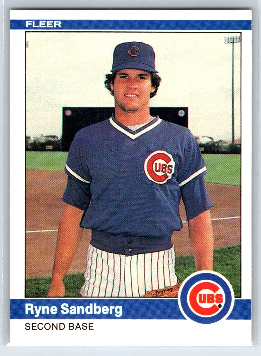 1984 Fleer Ryne Sandberg #504 Chicago Cubs Hall of Fame SHARP