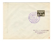 Q763 Netherlands 1939 Breda - Special CDS Postmark Cover
