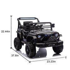 12V Kids Ride On Electric Truck with Parent Control, 2WD, Four-Wheel Suspension
