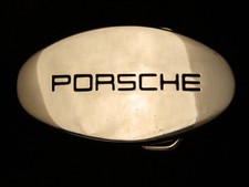 PK15150 VINTAGE 1970s GERMAN SPORTS CAR COMPANY POLISHED SOLID BRASS BUCKLE