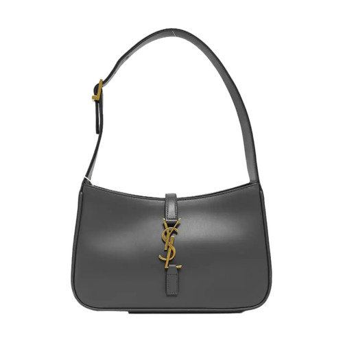 Yves Saint Laurent LE 5 À 7 Handbags Leather Grey Free Shipping | Duties Paid