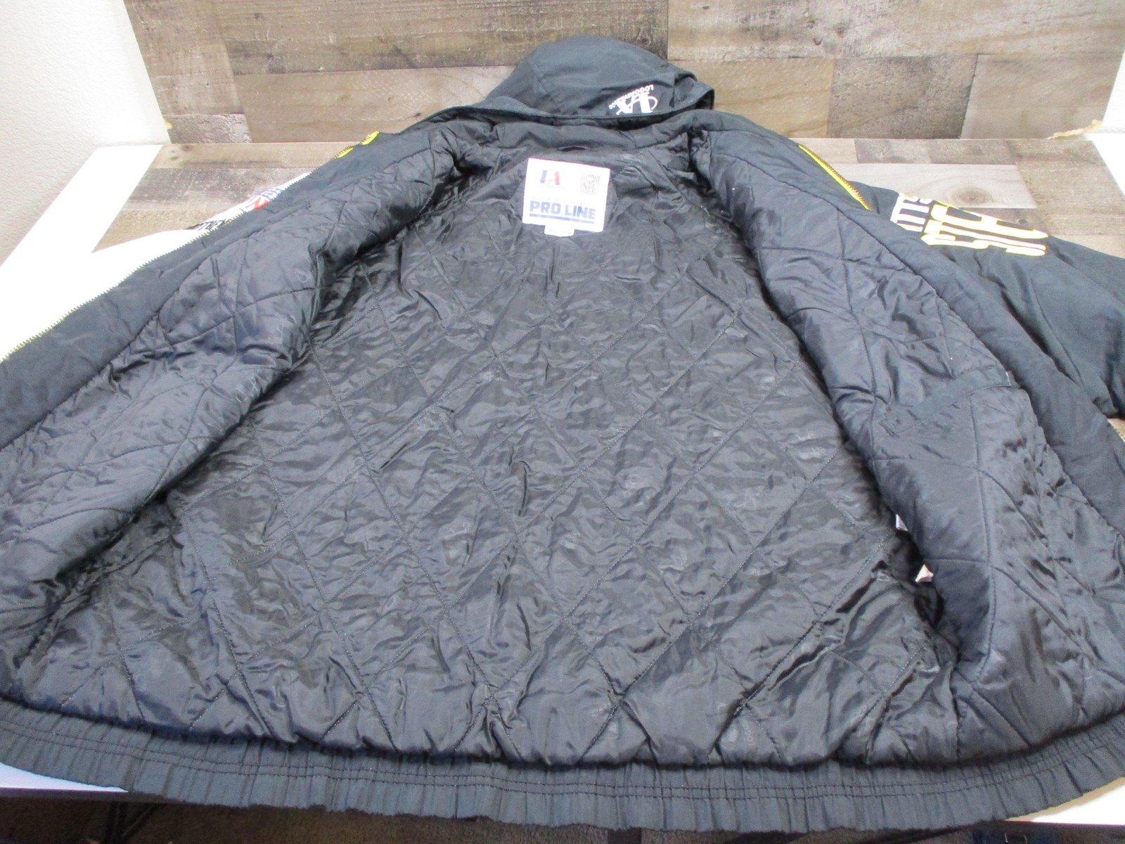 Vintage Pittsburgh Steelers Jacket Mens XL Black NFL Football Logo Athletic 90s