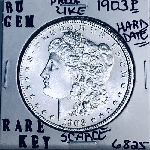 1903 P BU GEM MORGAN SILVER DOLLAR UNC MS+++ U.S. MINT RARE KEY COIN 6825