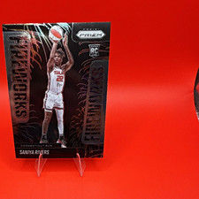 Panini 2025 Prizm WNBA Saniya Rivers #1 Fireworks RC Connecticut Sun