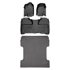 SMARTLINER Front/Rear Floor Liners w/BedLiner Black Silverado/Sierra Crew