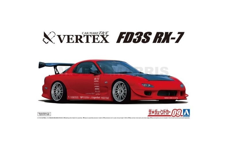 ホットワークスMazda RX-7 Vertex RX-7 1/24 Aoshima 1/24 Mazda RX-7 Vertex Model Kit Unboxing And Review