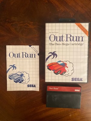 Out Run Sega Master System Retro Video Game Racing Complete CIB