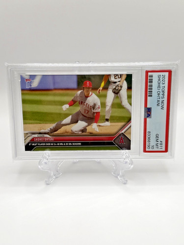2023 Topps Now #811 Shohei Ohtani 8th MLB Player w/ 2+ 40HR & 20SB Season PSA 10