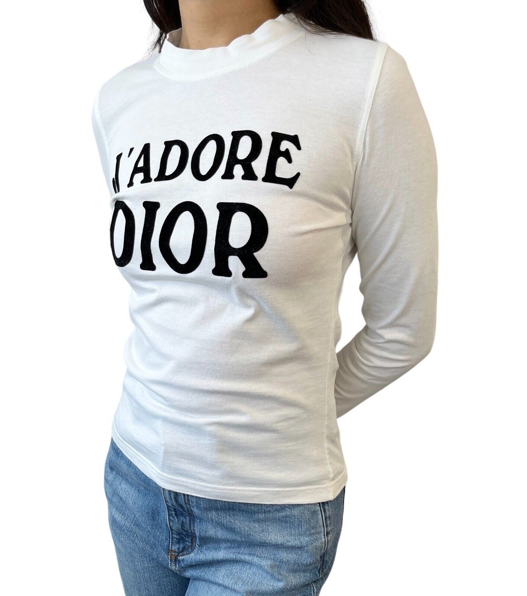 Christian Dior Vintage J'ADORE Logo Long Sleeve Top #38 T-shirt